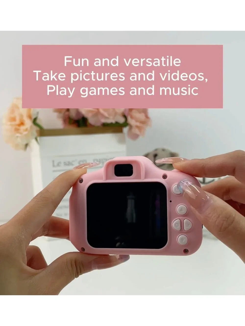 New - ABS portable Mini Canera - 2” Screen - Multi Use Camera - Pink